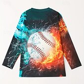 economico Sport e Giochi 3D per Ragazzi-Da ragazzo 3D Pop art Felpa Manica lunga Primavera Autunno Di tendenza Essenziale Bambino 4-12 anni Girocollo Esterno Informale Giornaliero Standard