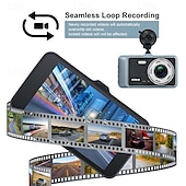 זול DVR לרכב-X9 1440P עיצוב חדש / HD / עם מצלמה אחורית רכב DVR 170 מעלות זווית רחבה 4 אִינְטשׁ IPS דש קאם עם WIFI / ראיית לילה / G-Sensor לד 4 אינפרא אדום רכב מקליט