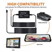 cheap Car Safety &amp; Security-Dash Cam Hardwire Kit Safe Metal Mini USB Hard Wire Kit Wide Compatibility Scratch Resistant for Navigator