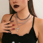 levne Náhrdelníky-Obojkové náhrdelníky Chrome Dámské Punk Vinobraní Módní Geometrické Geometrický Náhrdelníky Pro Párty předvečer Všech svatých ulice