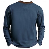 お買い得  面白い-男性用面白い年を取るユーモア長袖ヘンリーハーフTシャツ