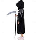 levne Duchové a Sklizňové-Smrtka Cosplay kostým Dětské Chlapecké Dívčí Strašidelný kostým Večírek Karneval Plesová maškaráda Jednoduchý karnevalový kostým