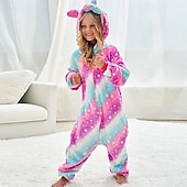 halpa parien halloween-asut-Yksisarvinen Karnevaali puku Kigurumi-pyjama Yöasut Halloween-ryhmän perheasut Lasten Aikuisten Sukupuolineutraali Miehet ja naiset Pojat ja tytöt Hauska puku Juhla Koti vaatteet Joulu Halloween