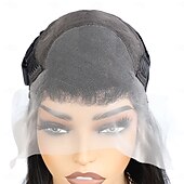economico Parrucche lace front capelli veri-Parrucca frontale in pizzo 13x4 con capelli umani, parrucca naturale ondulata riccia 4c, densità 150% con capelli per bambini 4c