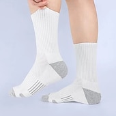 cheap Men&#039;s Socks-Men&#039;s 6 Pairs Multi Packs Socks Running Socks Casual Socks Black White Color Color Block Sports &amp; Outdoor Daily Vacation Basic Medium Spring Fall Fashion Casual