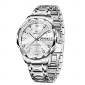 voordelige Quartz-horloges-OLEVS Heren Quartz horloges Minimalistisch Modieus Zakelijk Polshorloge Lichtgevend Kalender Datum Week WATERDICHT Teräs Horloge