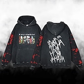 abordables Sudaderas con capucha-Víspera de Todos los Santos Gritar Cara de fantasma Esqueleto Sudadera Camiseta extragrande lavada con ácido Estampado Bolsillo delantero Gráfico Para Pareja Hombre Mujer Adulto Mascarada Estampado