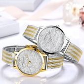 levne Quartz hodinky-MINI FOCUS Dámské Křemenný kreativita Minimalistický Módní Wristwatch VODĚODOLNÝ Síťovaný pásek Hodinky