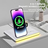 お買い得  ワイヤレス充電器-ワイヤレス充電器 充電ステーション 8 ポート マルチ USB 充電ステーション RoHS CE 認証 FCC 高速ワイヤレス充電 MagSafe マグネット式 携帯電話 タブレット iPhone iPad 携帯電話 タブレット用 1 個
