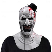 levne Halloween maska a rekvizity-děsivá halloweenská maska, děs realistický hororový klaun halloween maska strašidelné kostýmy, hrůza legrační latexová celočelenka legrační hororová maska na halloweenskou maškarní párty