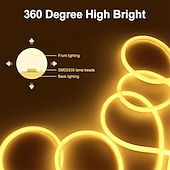 billiga Halloween Inomhus-Vattentålig 360 Rund Neon Led Ljusremsa Rör Flexibla Rep Ljus Pool Ljusremsa Semester Hem Dekor för Inomhus Utomhus DIY Dekor 100~240V för Halloween