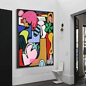 preiswerte Berühmte Meisterwerke-Ölgemälde im Picasso-Stil, handgefertigt, abstraktes Picasso-Porträtgemälde, Wandgemälde, Figurenölgemälde, handgefertigt, signiertes abstraktes Figurenölgemälde auf Leinwand für die Wanddekoration