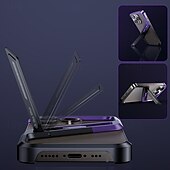 Недорогие Чехлы для iPhone-телефон Кейс для Назначение айфон 16 про макс iPhone 15 Pro Max iPhone 14 Pro Max iPhone 13 Pro Max Кейс на заднюю панель со стендом Защита от удара Металл