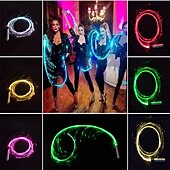 cheap Novelties-Colorful LED Dancing Flash Fiber Optic Whip Night Scene Christmas Atmosphere Props 360 Degree Rotating Dance Whip