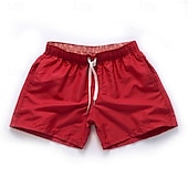 billige svømmeshorts for menn-Herre Surfeshorts Badeshorts Snorer Elastisk midje Elastisk snordesign Ensfarget Hurtigtørkende Sport Kort Daglig Ut på byen Strand Gatemote Fritid Svart Hvit Mikroelastisk