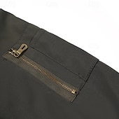 abordables Manteaux &amp; vestes-Homme Veste légère Bomber Coupe-vent Veste décontractée du quotidien Vacances Chaud Poche Automne hiver Plein Mode Classique Col Mao Normal Noir Vert Véronèse Bleu de minuit Gris Veste
