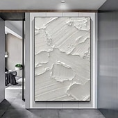 billiga Landskapsmålningar-wabi sabi oljemålning handgjord väggkonst beige abstrakt målning på duk ett par beige 3d vit textur oljemålning handmålad väggkonst neutral abstrakt oljemålning väggkonst wal dekor