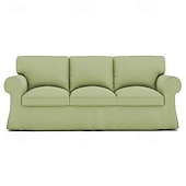 baratos Cobertura de Sofa-Capa para Sofá de 3 Lugares Capa de Sofá de Algodão com 3 Capas de Almofada e 3 Capas de Encosto Capa Ektorp Lavável Protetor de Móveis