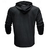 abordables sudaderas basicas hombre-Hombre Sudadera Negro Blanco Verde Ejército Azul Real Caqui Con Capucha Plano Deporte Diario Festivos Algodón Ropa de calle Básico Casual Primavera &amp; Otoño Ropa Sudaderas con capucha Sudaderas