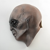 preiswerte Masken-Außerirdischer Maske Haloween Figuren Realistische Maske Erwachsene Herren Damen Gruseliges Kostüm Halloween Karneval Einfaches Karnevalskostüm