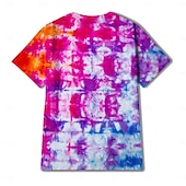 olcso Retro grafika-Hippi mexikói afrikai Póló Tie-Dye póló 3D Csomózott színezés 80-as évek Retro Vintage 1980-as évek 1970-es évek Kompatibilitás Férfi Felnőttek Álarcos mulatság 3D nyomtatás Alkalmi / Napi