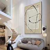 cheap Still Life Paintings-Abstract oil painting handmade Abstract Canvas Wall Art oil painting  Large modern Oil Painting on Canvas Modern White and Grey Minimalist Artwork oil painting for Bedroom Living Room Wall Art