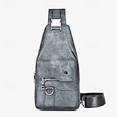 levne Pánské tašky-pánská hnědá crossbody kabelka z umělé kůže s mnoha kapsami na zip a nastavitelným popruhem, stylová a funkční pro každodenní použití