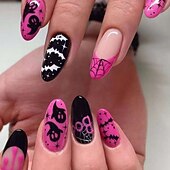baratos Acessórios-1conjunto Resina Clássico Melhor qualidade Criativo Moda dia das Bruxas Festa / Noite Festival Unhas postiças para Unha de Dedo