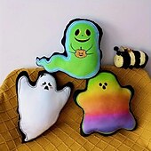 お買い得  装飾用クッションカバー-ハロウィーンの光るカボチャのゴーストのぬいぐるみ枕、お祝いや楽しい家の装飾