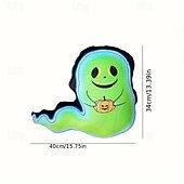 お買い得  装飾用クッションカバー-ハロウィーンの光るカボチャのゴーストのぬいぐるみ枕、お祝いや楽しい家の装飾