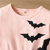 cheap Party Dresses-Girls' 3D Bat Dress Long Sleeve Spring Fall Vacation Daily Holiday Princess Beautiful Sweet Little Kids(4-7ys) 4-7 Years Casual Dress A Line Dress Tulle Dress Knee-length Regular Fit