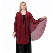 cheap Wedding Guest Wraps-Women&#039;s Shawls and Wraps for Evening Dress Chiffon Scarf Soft Elegant Pashmina Wedding Bridal Scarve