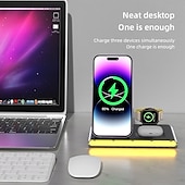 お買い得  ワイヤレス充電器-ワイヤレス充電器 充電ステーション 8 ポート マルチ USB 充電ステーション RoHS CE 認証 FCC 高速ワイヤレス充電 MagSafe マグネット式 携帯電話 タブレット iPhone iPad 携帯電話 タブレット用 1 個