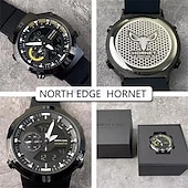 رخيصةأون ساعات ذكية-ساعة NORTH EDGE HORNET مع علبة للرجال مقياس سرعة توقيت عالمي ساعة منبه مقاومة للماء حزام سيليكون