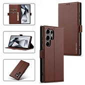 cheap Samsung Cases-Phone Case For Samsung Galaxy S24 S23 S22 S21 Ultra Plus A55 A35 A25 A15 5G A54 A34 A14 A53 A52 S20 FE S25 Ultra Back Cover Wallet Case with Stand Holder Magnetic Card Slot Retro TPU PU Leather