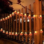 abordables Luces de cuerda solar-Luces solares de hongo para jardín, luces para decoración al aire libre, 6,5 m, 30 ledes, 7 m, 50 ledes, lindas mini luces de cadena de hongos, 8 modos, luces solares para caminos de jardín, césped,