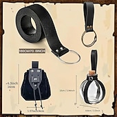 preiswerte Zubehör und mehr-Punk &amp; Gothic Mittelalterlich Steampunk Taillengürtel Wikinger Tempelritter Kostüm Herren Damen Unisex Keltisch Vikinger Halloween Karneval Maskerade Leistung Party LARP Erwachsene Korsett Tasche