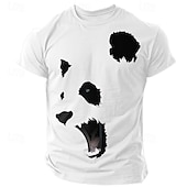 Men's Panda T Shirt Short Sleeve T shirt 3D Print Crew Neck Shirt Fashion Athleisure Street Sports Outdoor White Dark Green Dark Gray Summer Spring Clothing Apparel S M L XL XXL XXXL 7