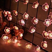 cheap Solar String Lights-4M 40LED Solar Cherry Blossom Mushroom Hazelnut Copper Wire String Lights Outdoor Waterproof Christmas Thanksgiving Garden Party Balcony Home Decoration