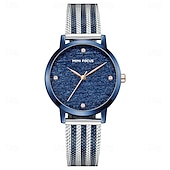 levne Quartz hodinky-MINI FOCUS Dámské Křemenný kreativita Minimalistický Módní Wristwatch VODĚODOLNÝ Síťovaný pásek Hodinky