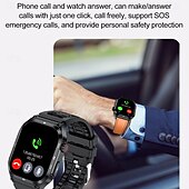 abordables Relojes inteligentes-iMosi ET281 Reloj inteligente 2.04 pulgada Smartwatch Reloj elegante Bluetooth ECG + PPG Monitoreo de temperatura Podómetro Compatible con Android iOS Mujer Hombre Larga espera Llamadas con Manos