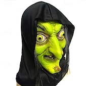 olcso Maszkok-Halloween Boszorkány Maszk Halloween Kellékek Felnőttek Férfiak Nők Unisex Horrorisztikus Ijesztő Jelmez Halloween Karnevál Könnyű Karneváli Jelmez a Walpurgis éjre