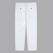 cheap Holiday-Men&#039;s Linen Pants Trousers Summer Pants Front Pocket Pleats Straight Leg Plain Comfort Breathable Casual Daily Holiday Fashion Basic Black White