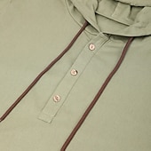abordables Vacaciones-Hombre Camisa camisa de lino Camisa de verano Ropa de playa Plano Vacaciones Maldición Blanco Azul Piscina Marrón Verde Trébol Manga Larga Con Capucha Primavera verano Ropa