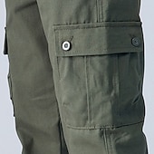 voordelige Cargobroeken-Voor heren Cargohosen Broek Werkbroeken Knop Meerdere zakken Effen Draagbaar Buiten Dagelijks Kamperen&amp;Wandelen Modieus Klassiek Zwart Leger Groen