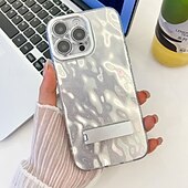 abordables Coques iPhone-téléphone Coque Pour iPhone 16 Pro Max Plus iPhone 15 14 Pro Max Plus iPhone 13 Pro Max Coque Arriere Avec Support Protecteur d&#039;objectif de caméra Antichoc Placage PC