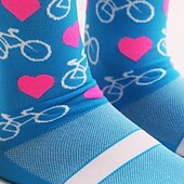 abordables Calcetines de ciclismo-Calcetines unisex, calcetines de compresión, calcetines de bicicleta, calcetines deportivos, calcetines atléticos, para acampar/senderismo, ejercicio al aire libre, ciclismo/bicicleta, cálidos,