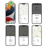 abordables Capteurs et alarmes de sécurité-Bluetooth anti-perdu smart tag mini gps tracker localisateur pour clé portefeuille valise sac bagages pet finder fonctionne avec apple trouver mon
