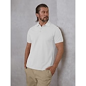 billiga Herrgolfkläder-Herr Vandringspolotröja Svart Vit Ljusgrön Kortärmad Överdelar Golfkläder Kläder Outfits Bär kläder