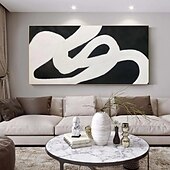 preiswerte Landschaftsgemälde-Ölgemälde handgemachtes balck abstraktes Ölgemälde beige Wabi Sabi Ölgemälde handgemalte Wandkunst schwarz beige abstraktes Gemälde große Wandkunst strukturiertes Leinwandgemälde neutrales